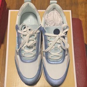 Michael Kors Stylish Blue and White Sneakers